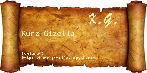 Kurz Gizella névjegykártya